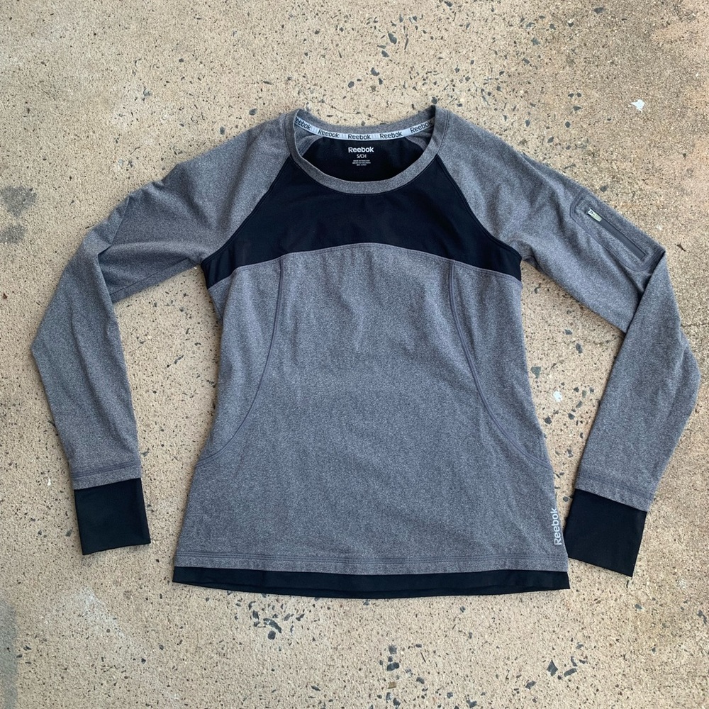 Reebok Women’s Grey & Black Long Sleeve